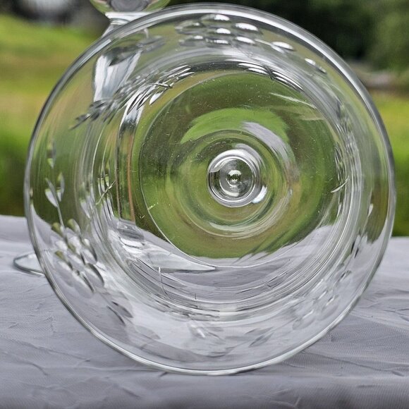 Rock Sharpe Floral Handcut Cocktail Glasses 5.75" set/3 midcentury dinner party - Picture 10 of 13